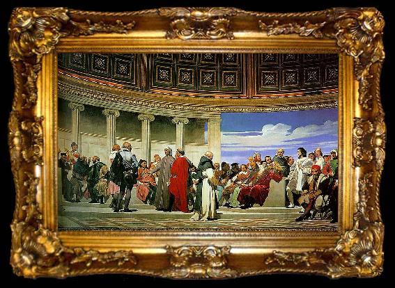 framed  Hippolyte Delaroche section 3 of the Hemicycle, ta009-2